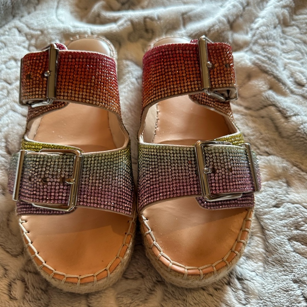 Gianni Bini Multicolor Rhinestone Sandals
